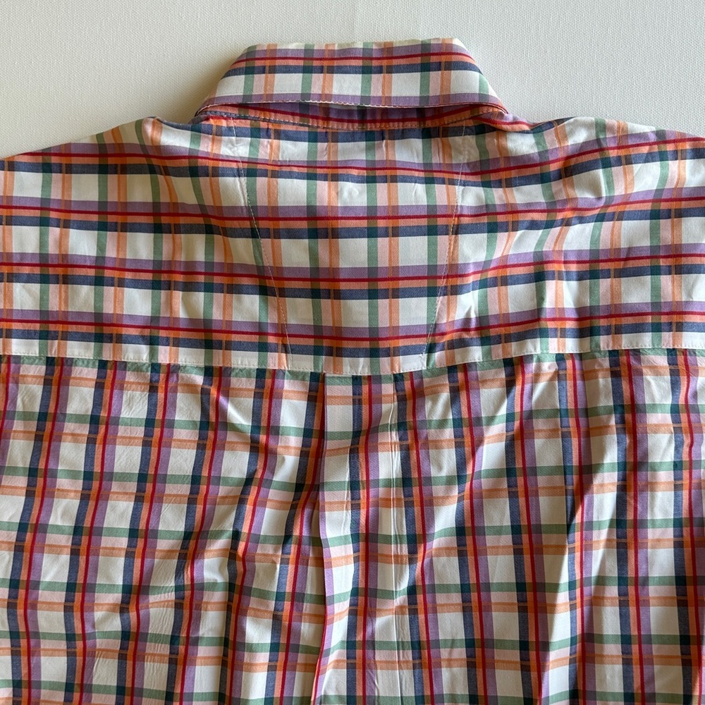 Wrangler George Strait Plaid Western Shirt Large Short Sleeve Cowboy - Picture 6 of 7